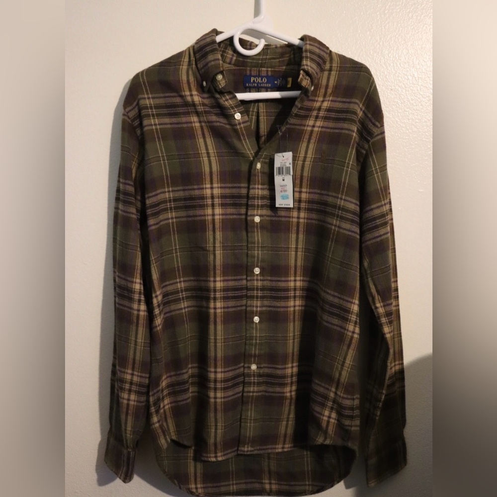 Polo by Ralph Lauren Men's Green Plaid Shirt